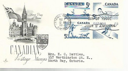 57737) Canada Ottawa1957 Postmark Cancel FDC Block - 1952-1960