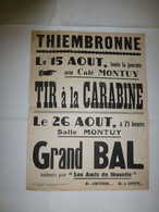 62 Tiembronne, 1962, Tir à La Carabine, Et  Vente Moissonneuse Milwankee, Affiche Ancienne ORIGINALE, Ref 1395  ; A 31 - Afiches