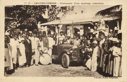 Comoros, GRANDE COMORE, Wedding Ceremony, Car (1930s) Postcard - Comorre