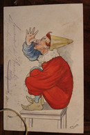 AK 1897 CPA Clown Dessin Litho Colmar Elsass Alsace Illustrateur E. Borch - Autres & Non Classés