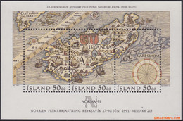 Ijsland 1991 - Mi:BL 12, Yv:BL 12, Block - XX - Day Of The Stamp Nordia 91 - Blokken & Velletjes