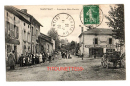 87- NANTIAT- Avenue Ste-Marie - *Boucherie-charcuterie-Restaurant -A. RUAUD*- Animation- Ecrite 1916 - Nantiat