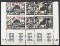 MONACO - N° 496/8 - APPARITIONS De LOURDES - Bloc De 6 COIN DATE - NEUF SANS CHARNIERE - 1/4/58 - Nuovi