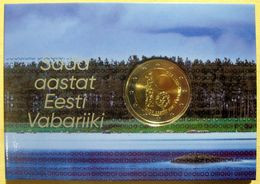 ESTLAND ESTONIA 2018 - 2 EURO 100 Jahre REPUBLIC COIN CARD UNZ - Estonie