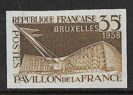 France Essai Non Dentelé N° 1156** Exposition De Bruxelles. - Prove Di Colore 1945-…