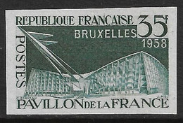 France Essai Non Dentelé N° 1156** Exposition De Bruxelles. - Pruebas De Colores 1945-…