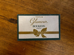 Carte Parfumée Ancienne " Parfum Glamour De BOURJOIS Paris " + Pub Mme CORBET Parfumerie Villedieu La Blouère * Mode - Fashion