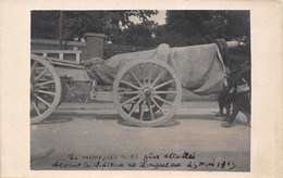 80-LONGUEAU- CARTE-PHOTO MILITAIRE  CANON DE 75 PLUS DETAILLEE DEVANT LE CHÂTEAU  25 MAI 1915 - Longueau