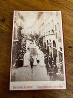 Villefranche D'aveyron * Photo CDV Cabinet Albuminée Circa 1860/1895 * Procession Garde Suisse * Photographe Th. CLAPIER - Other & Unclassified