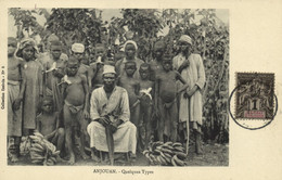 Comoros, ANJOUAN, Group Of Natives With Bananas (1910s) Postcard - Comores