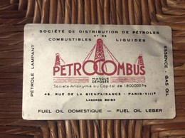 CALENDRIER 1935  PETRO COMBUS Essence-Gas-Oil-Pétrole Lampant-Fuel Oil Domestique-Fuel Oil Léger - Petit Format : 1921-40