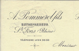 1913  Pommerol Fils Entrepreneur St Fons Rhône => Vairet Baudot Briqueterie Devenue Musée Ciry Le Noble Saône Et Loire - 1900 – 1949