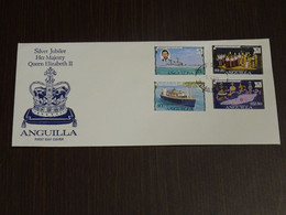 Anguilla 1977 Queen Elizabeth II Silver Jubile SET Of 2 FDC VF - Anguilla (1968-...)