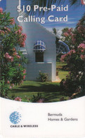 TARJETA DE BERMUDA DE HOMES &GARDENS (CABLE & WIRELESS) - Bermudes