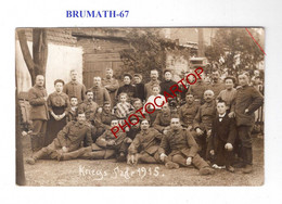 BRUMATH-67-CARTE PHOTO Allemande-GUERRE 14-18-1 WK-Militaria-Feldpost- - Brumath