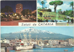 Delcampe - AC5768 Saluti Da Catania - Navi Ships Bateaux - Panorama Vedute Multipla / Viaggiata 1963 - Catania