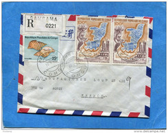 MARCOPHILIE-Lettre-REC-Congo-cad Bambama  1977 Pour Françe-3 Stamps N°683c "RARE Coquillage +a270 Révolution - Autres & Non Classés