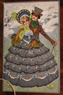 AK 1907 Couple Amoureux Femme Elégante Mode Cpa Colmar Elsass - Autres & Non Classés