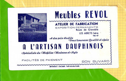 BUVARD BLOTTER  :Meubles REVOL  A L'artisan Dauphinois Les Abrets Isere  (Voitures Camionette ) - Macchina