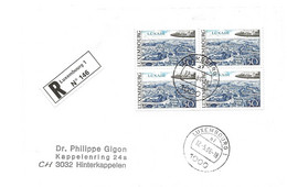 245 - 59 - Enveloppe Recommadée Envoyée De Luxembourg 1 En Suisse 1986 - Briefe U. Dokumente