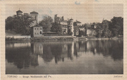 CARTOLINA  TORINO,PIEMONTE,BORGO MEDIOEVALE SUL PO-STORIA,MEMORIA,CULTURA,RELIGIONE,BOLLO STACCATO,VIAGGIATA - Fiume Po