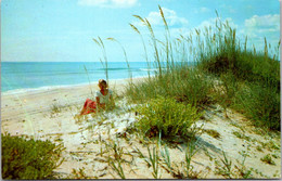 South Carolina Myrtle Beach Greetings Showing Beach And Sea Oats - Myrtle Beach