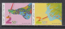 2021 Israel Art People With Handicaps Disabilities Complete Pair MNH @  BELOW FACE VALUE - Nuovi