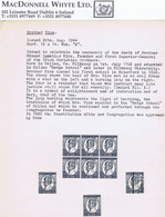 Ireland 1944 Brother Rice 2½d, Album Page With Mint Unmounted Block Of 6 And Hinged Single, Plus Two Used Singles - Neufs