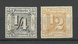 THURN UND TAXIS 1866 Michel 45 & 47 * - Mint