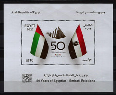 Egypt / Egypte / Ägypten / Egitto - 2023 The 50th Anniversary Of Diplomatic Relations With UAE - S.S  - MNH - Nuevos