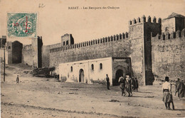 CPA-MAROC-RABAT-LES REMPARTS DES OUDAYAS-circulée TIMBRE N°28 -ANIMEE  -31-10-1913 - Rabat