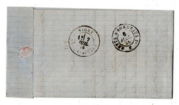 1876-lettre De MONTAUBAN-82 Pour NIORT-79 Cérès N°60A Cachet  5 JUIL 76-Paul Coyne-ambulant"CETTE à BORDEAUX" - 1849-1876: Classic Period