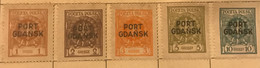 DANTZIG BUREAU POLONAIS (5 Timbres Neufs Avec Charnière En Excellent état ) - Port Gdansk