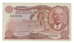 Malawi - 1 Kwacha - 30.06.1974 - Pick 10.b - Malawi