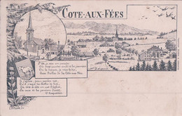 La Côte Aux Fées NE, Dessin De O. Huguenin, Litho (9602) - La Côte-aux-Fées