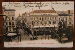 Ak CPA 1900 Gruss Aus Berlin Hotel Victoria Friedrichstrasse Ecke Unter Den Linden Deutsches Reich - Other & Unclassified