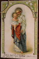 AK 1906 Cpa St Joseph Sanctus Josephus Litho Religion  Alsace Elsass Gaufrée Voyagée Thann - Santi