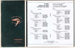 Livret Programme THEATRE VIVANT ATHENEE Le Vicaire Saison 1963-64 Chronique Rolf Hochhuth Texte Jorge Semprun - Programmes