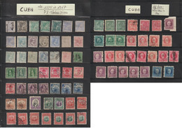 CUBA - 1875 / 1917 -- 78 Timbres Divers Oblitérés  -- Voir Les 5 Scannes - Used Stamps