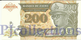 LOT ZAIRE 200 N. ZAIRES 1994 PICK 61a UNC X 5 PCS - Zaïre