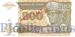 ZAIRE 200 N. ZAIRES 1994 PICK 62s SPECIMEN UNC - Zaïre