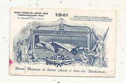 Calendrier ,1941 ,religion, Ste Thèrése De L'Enfant Jésus, COUDEKERQUE-branche , Nord, 4 Pages - Tamaño Pequeño : 1941-60