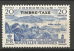 NOUVELLES- HEBRIDES TAXE N° 43 NEUF*  TRACE DE CHARNIERE  / MH - Timbres-taxe