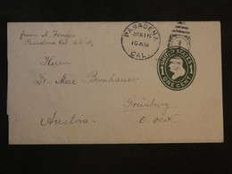 BO15  ETATS UNIS  BELLE CARTE LETTRE 1900 PASADENA A GRUNBURG AUSTRIA +AFFR. INTERESSANT + - Andere & Zonder Classificatie