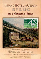 Grand Hotel Du Cervin - St. Luc - Val D'Anniviers - Valais - Plakat 1893 (1332) * 18. 2. 1982 - Saint-Luc