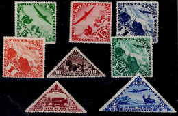 TUVA 1934 PLANE OVER LANDSCAPES WITH ANIMALS MI No 49-57 MNH VF!! - Toeva