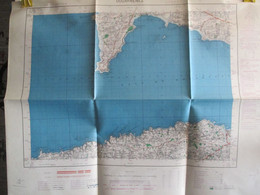 DOUARNENEZ Carte Topographique Au 1 : 50 000ème - Mise à Jour 1952 - Cartes Topographiques
