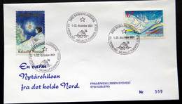 Greenland 2001 Cover  Minr.375 KANGERLUSSUA   (lot  790 ) - Brieven En Documenten