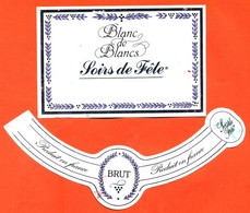 Etiquette + Collerette De Vin Mousseux Demi-sec Soirs De Fete à Tournan En Brie - 75 Cl - Witte Wijn