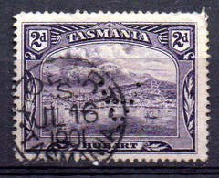 Sello Nº 61 Con Perforacion A Invertida  Tasmania - Usati